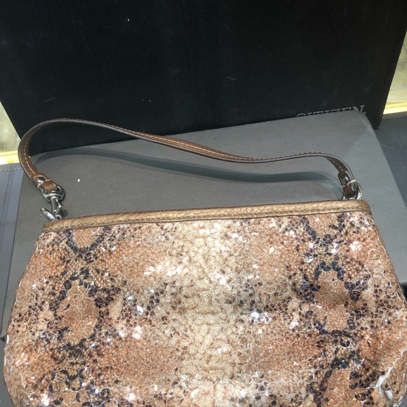 Coach Sequins Python Wristlet - Picture 3 of 5